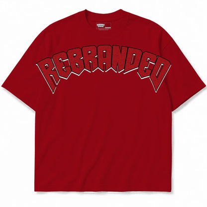 Rebranded Studios Girls 2.0 Air Jordan 4 Brick By Brick red shirt — front