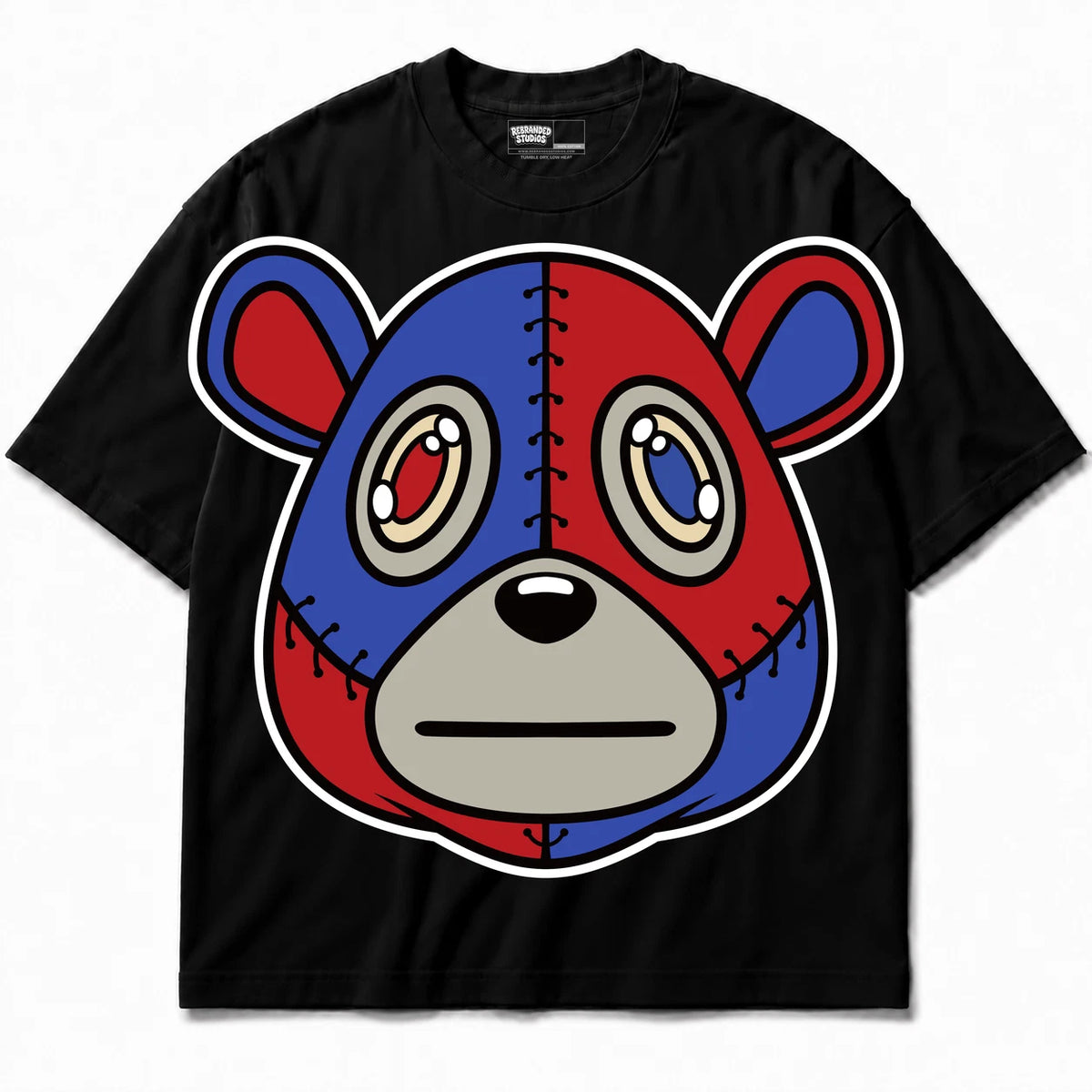 Rebranded Studios Rebranded Bear Air Jordan 4 Rare Air Black shirt — front