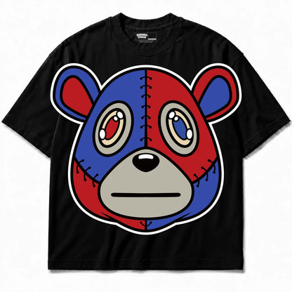 Rebranded Studios Rebranded Bear Air Jordan 4 Rare Air Black shirt — front