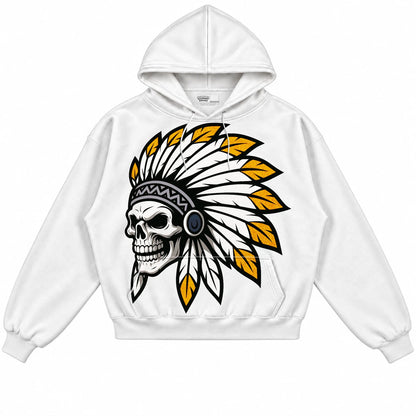 Rebranded Studios Chief 2.0 Air Jordan 4 Tour Yellow white hoodie — front