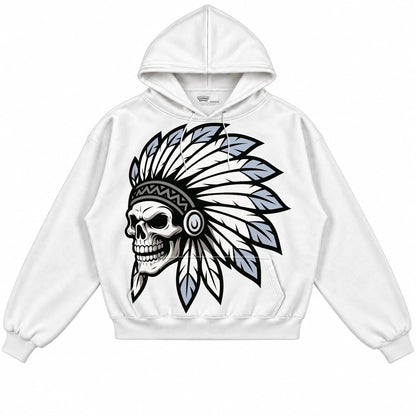 Rebranded Studios Chief 2.0 Air Jordan 11 Cement Grey White hoodie — front