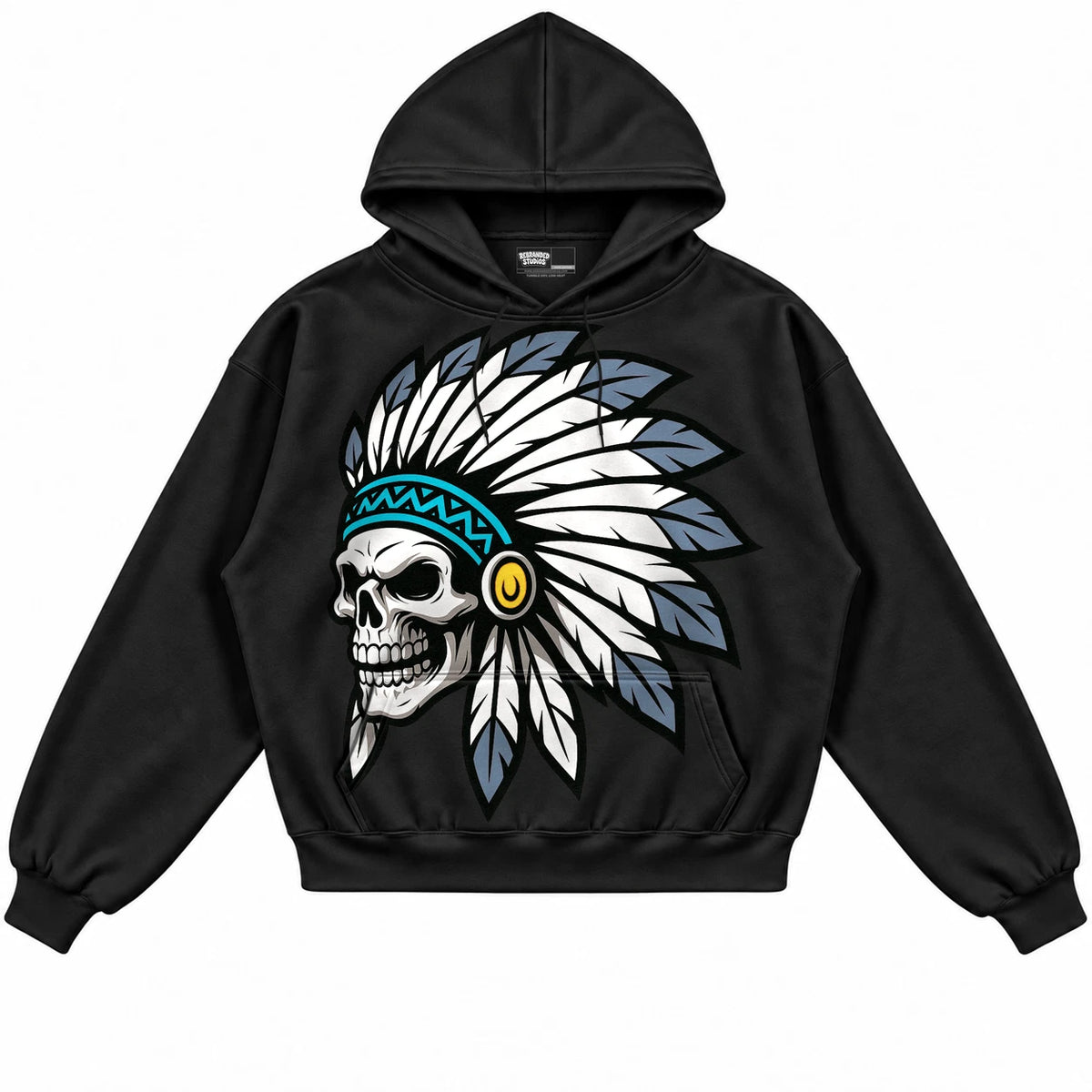Rebranded Studios Chief 2.0 Air Jordan 11 Gamma Blue Black hoodie — front