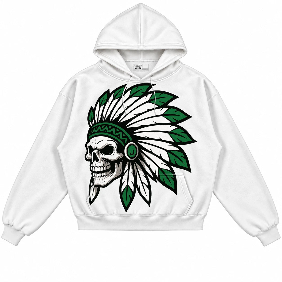 Rebranded Studios Chief 2.0 Air Jordan 1 Lucky Green White hoodie — front