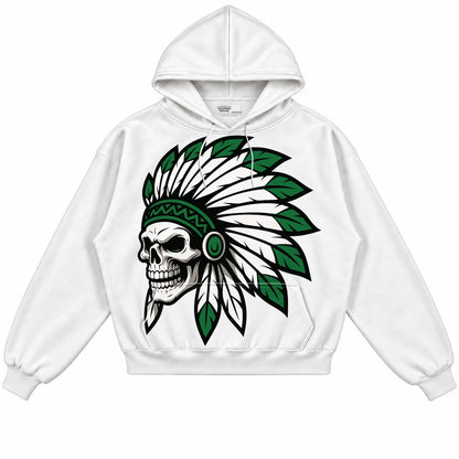Rebranded Studios Chief 2.0 Air Jordan 1 Lucky Green White hoodie — front
