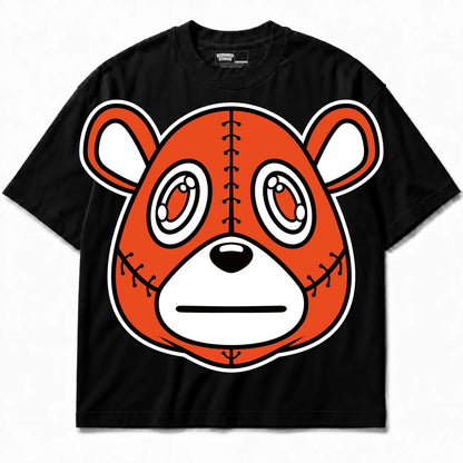Rebranded Studios Rebranded Bear Air Jordan 12 Brilliant Orange Black shirt — front
