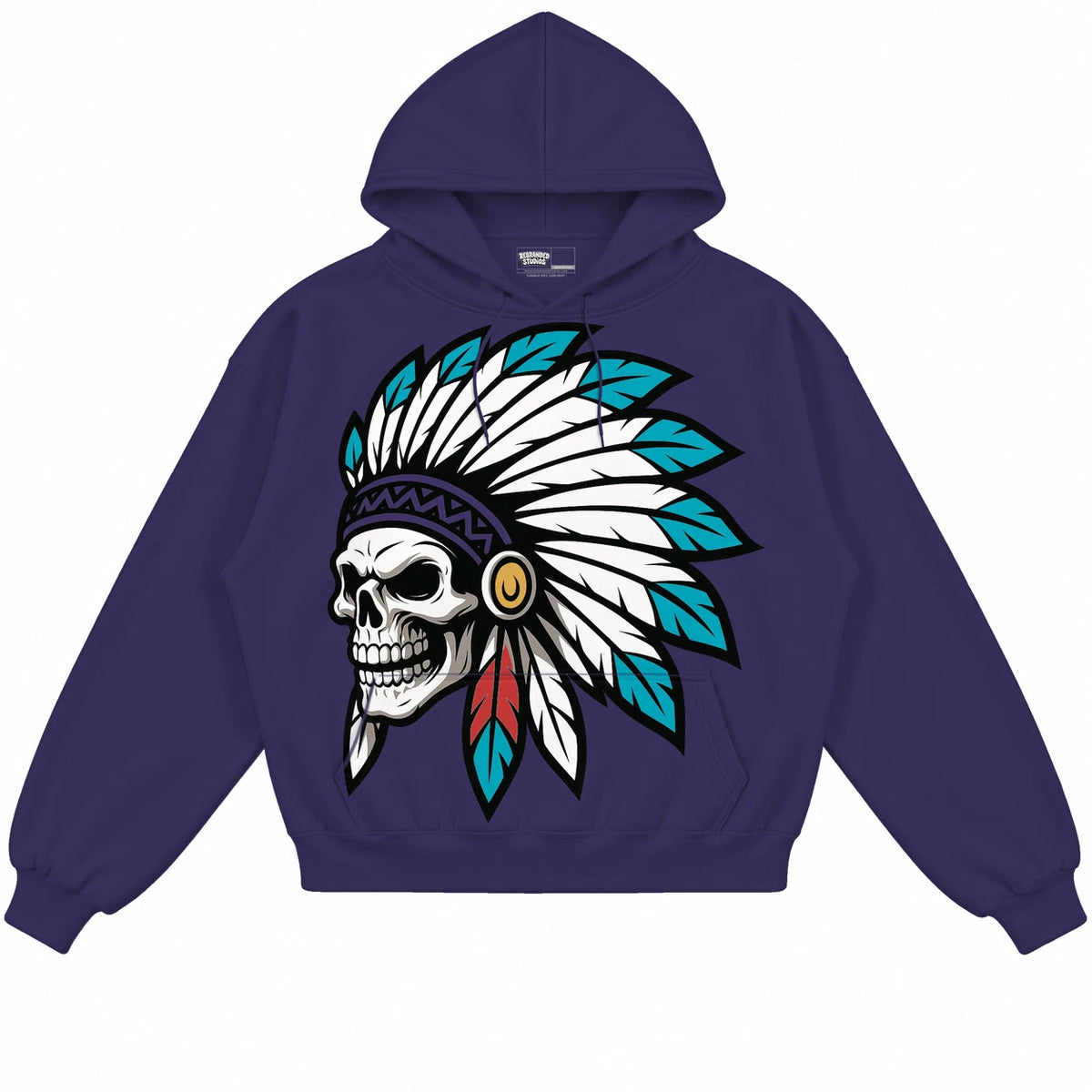 Rebranded Studios Chief 2.0 Air Jordan 8 Aqua Purple hoodie — front