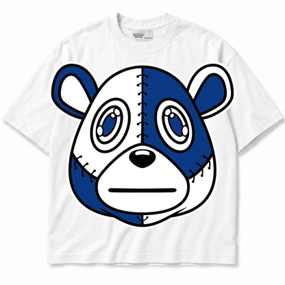 Rebranded Studios Rebranded Bear Air Jordan 12 Blueberry Collection white shirt — front