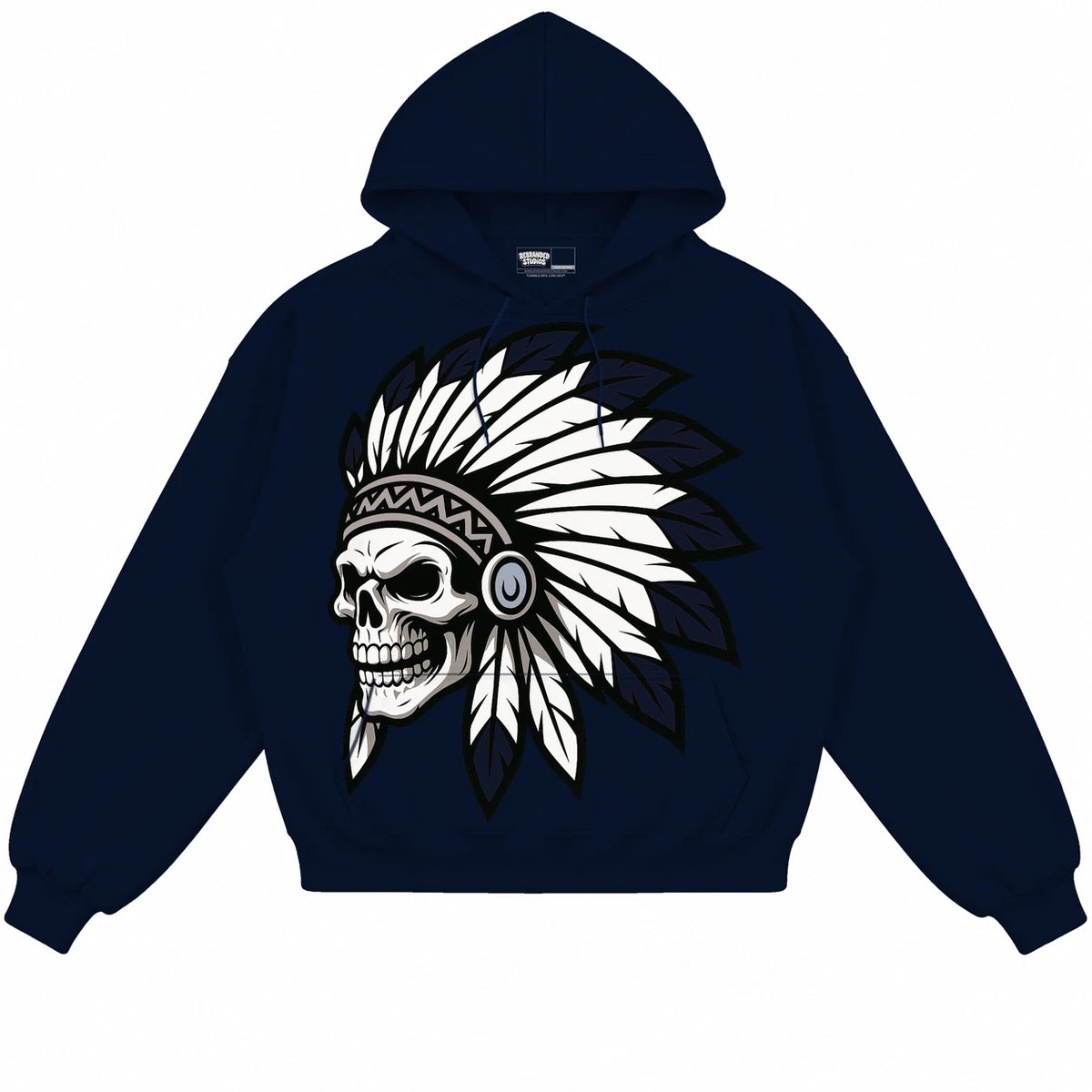 Rebranded Studios Chief 2.0 Air Jordan Retro 6 Georgetown Dark Navy Blue hoodie — front