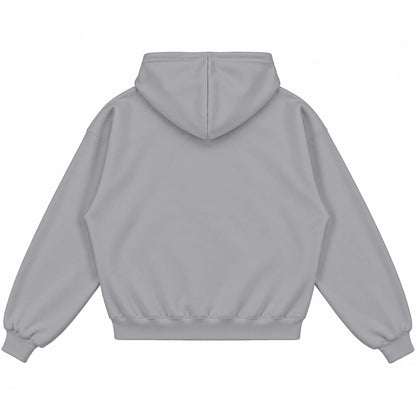 Rebranded Studios hoodie — back view without sneakers