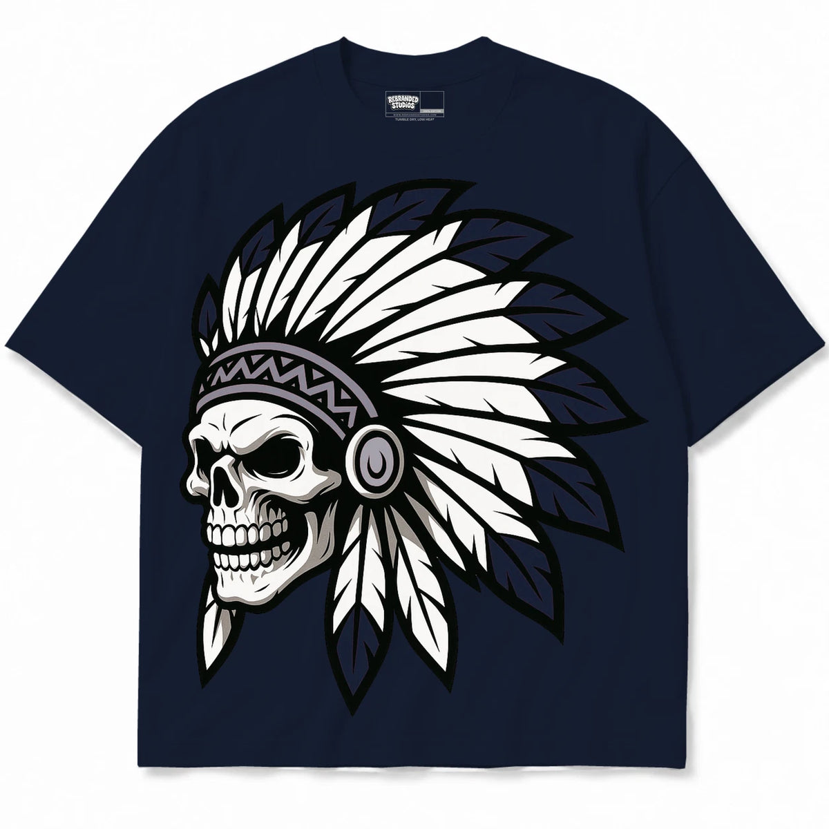 Rebranded Studios Chief 2.0 Air Jordan 3 White Navy Navy shirt — front