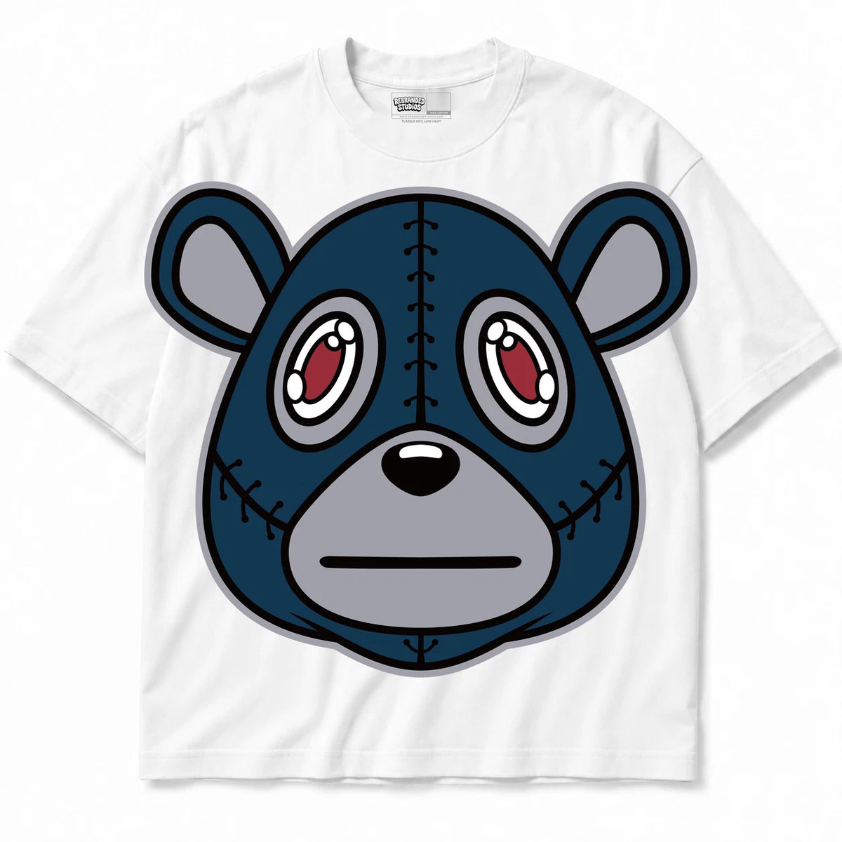 Rebranded Studios Rebranded Bear Air Jordan 12 French Blue White shirt — front
