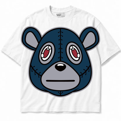 Rebranded Studios Rebranded Bear Air Jordan 12 French Blue White shirt — front