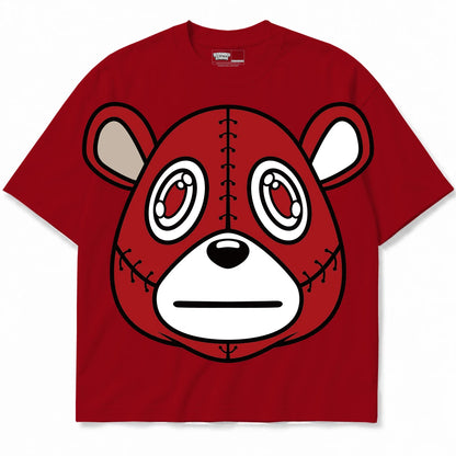 Rebranded Studios Rebranded Bear 2.0 Air Jordan 4 Brick By Brick red shirt — front