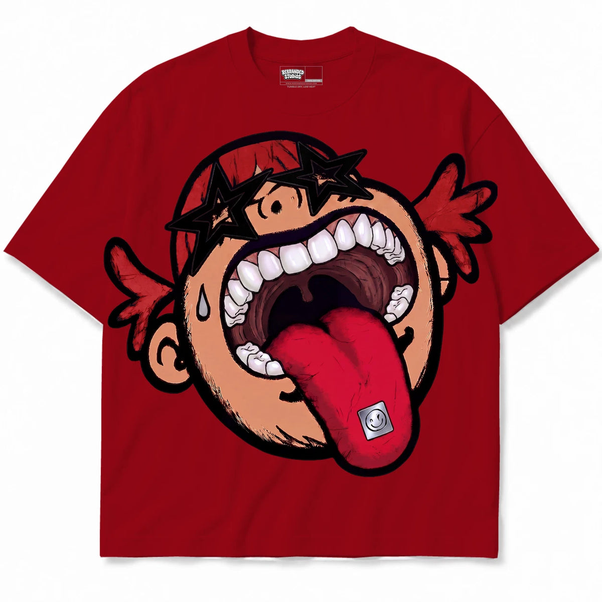 Rebranded Studios Follow Your Dreams 2.0 Air Jordan 4 Brick By Brick red shirt — front