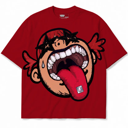 Rebranded Studios Follow Your Dreams 2.0 Air Jordan 4 Brick By Brick red shirt — front