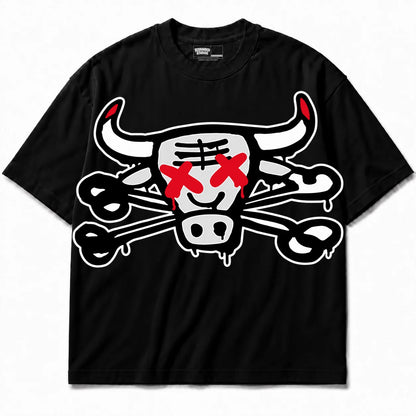 Rebranded Studios The Bull Air Jordan 9 OG Space Jam Collection black shirt — front