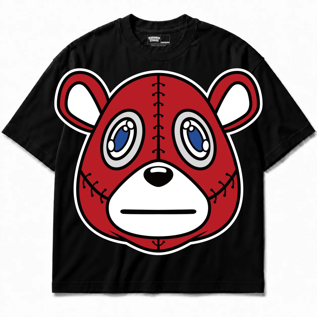 Rebranded Studios Rebranded Bear Air Jordan 8 Playoff Black shirt — front