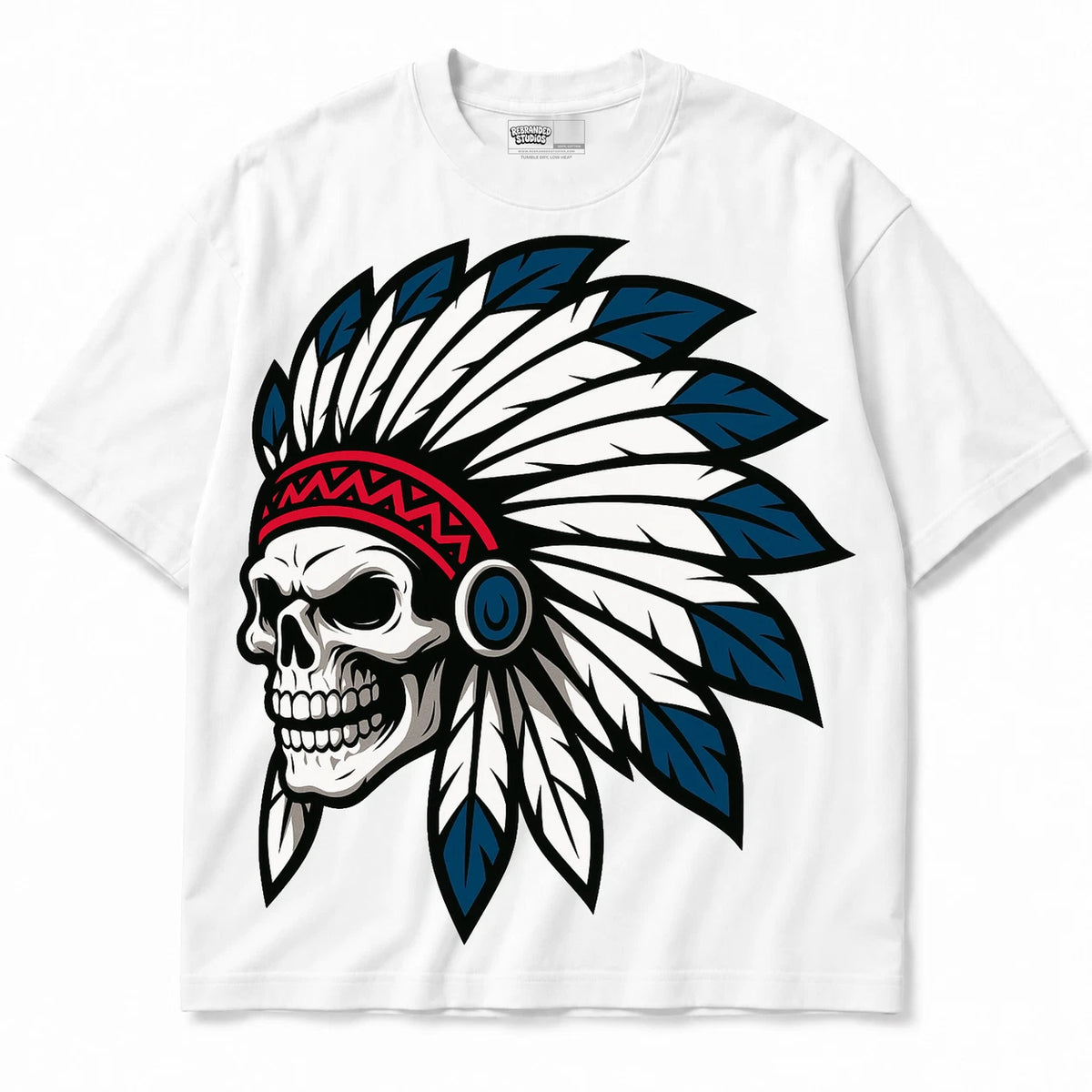 Rebranded Studios Chief 2.0 Air Jordan 3 True Blue White shirt — front