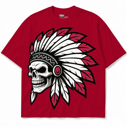Rebranded Studios Chief 2.0 Air Jordan 4 Toro Bravo Deep Red shirt — front