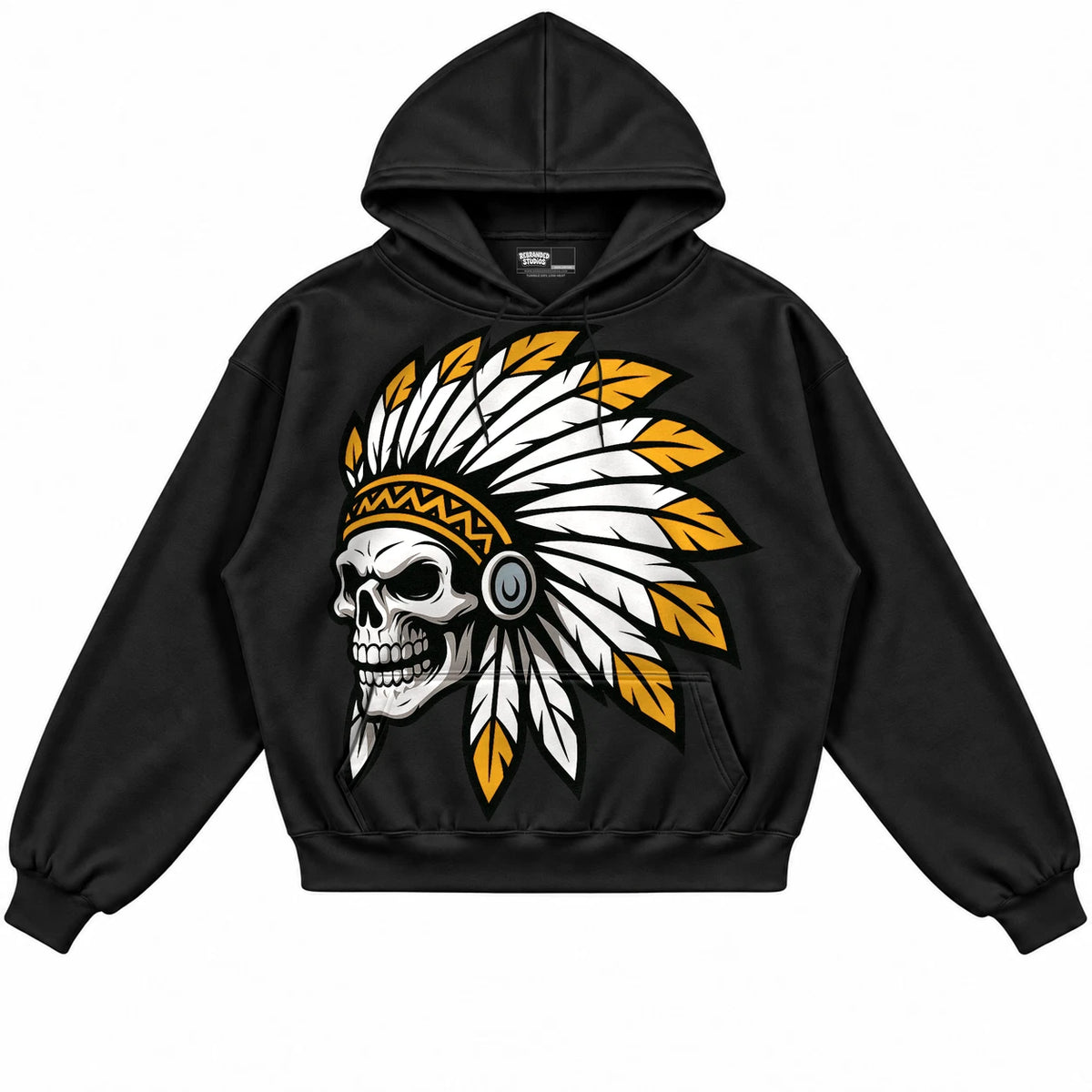 Rebranded Studios Chief 2.0 Air Jordan 6 Retro Yellow Ochre Black hoodie — front