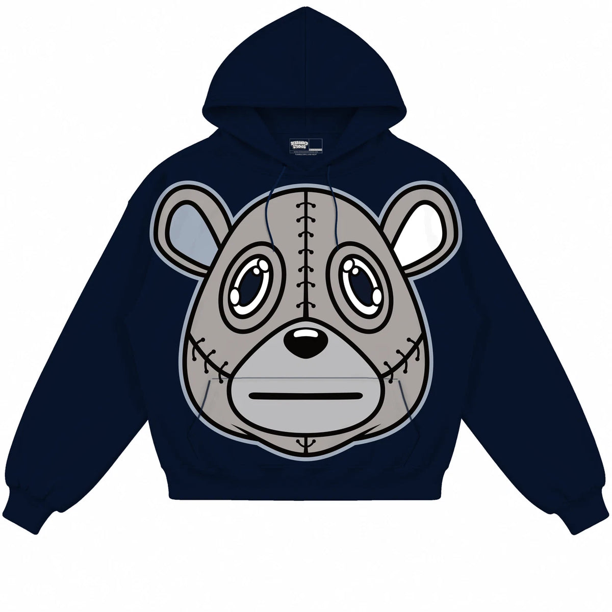 Rebranded Studios Rebranded Bear Air Jordan Retro 6 Georgetown navy blue hoodie — front