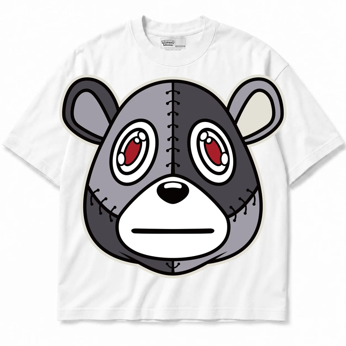 Rebranded Studios Rebranded Bear Air Jordan Retro 3 White Cement White shirt — front