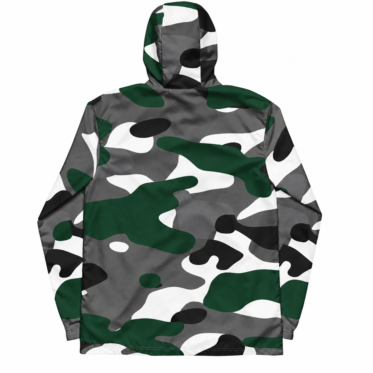 Rebranded Studios Classic Camo Air Jordan 14 Forest Green Windbreaker - back