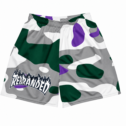 Rebranded Studios Classic Camo Air Jordan 12 Bucks Mesh Shorts - front