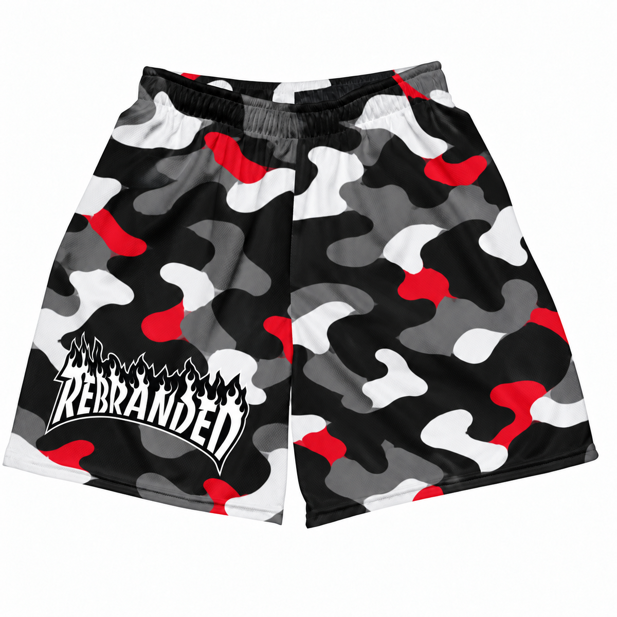 Rebranded Studios Contour Camo Air Jordan 9 OG Space Jam Mesh Shorts - front