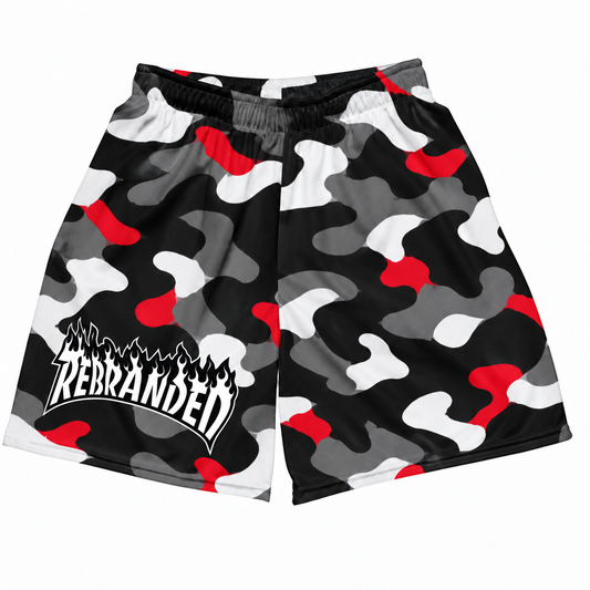 Rebranded Studios Contour Camo Air Jordan 9 OG Space Jam Mesh Shorts - front