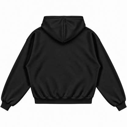 Black hoodie — plain back