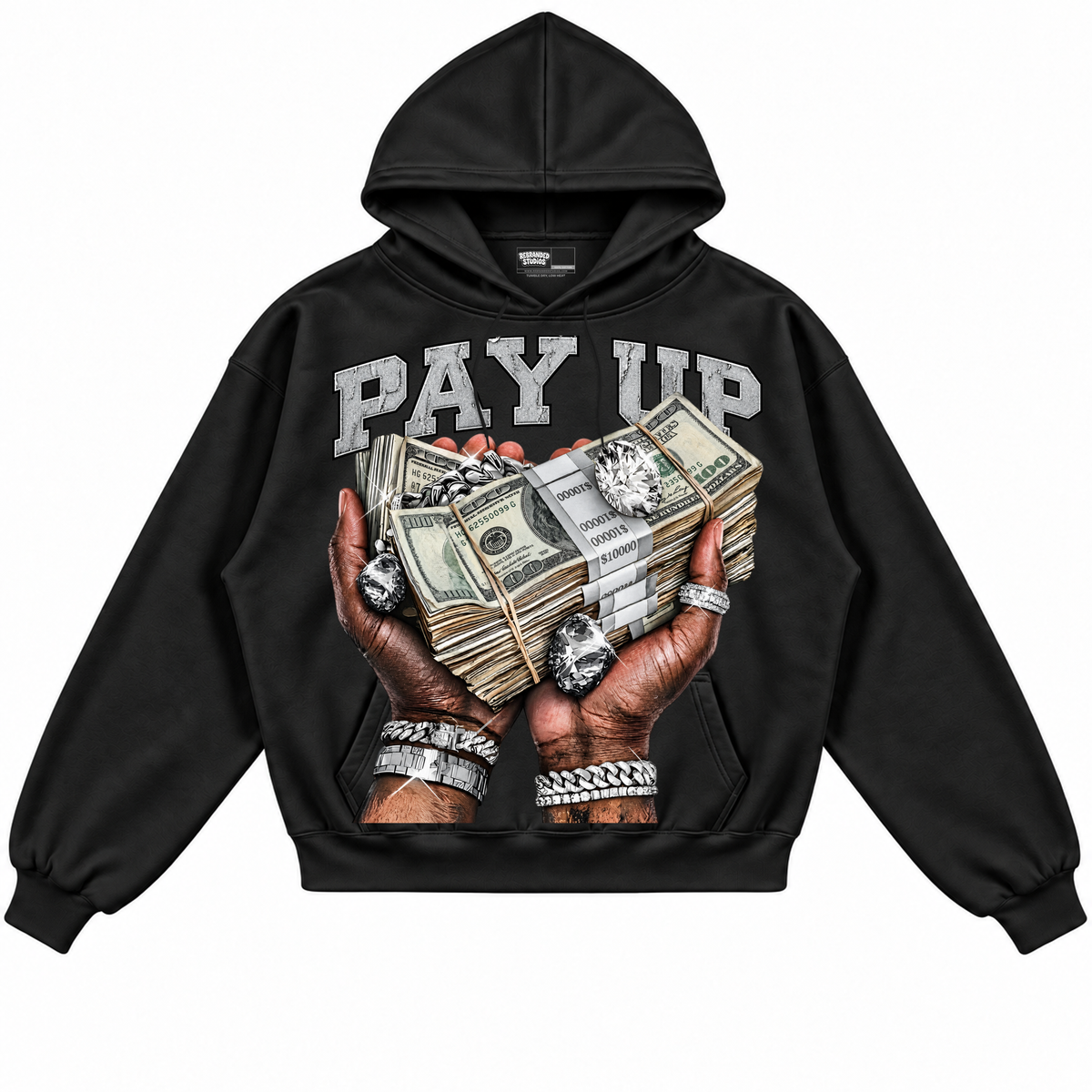 Rebranded Studios Pay Up — front without sneakers