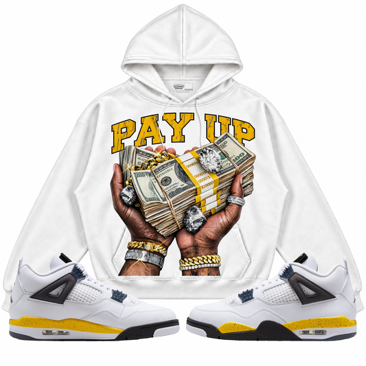 Rebranded Studios Pay Up — front styled with matching sneakers