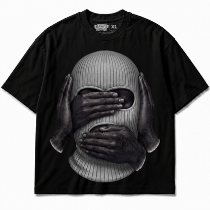 Rebranded Studios See No Evil Air Jordan 8 Chrome 425GSM Oversized Graphic T-Shirt