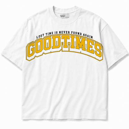 Rebranded Studios Good Times T-shirt - yellow print - front without sneakers
