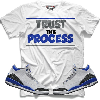 Trust the process (Retro 3 Racer Blue) T-Shirt - Misguided