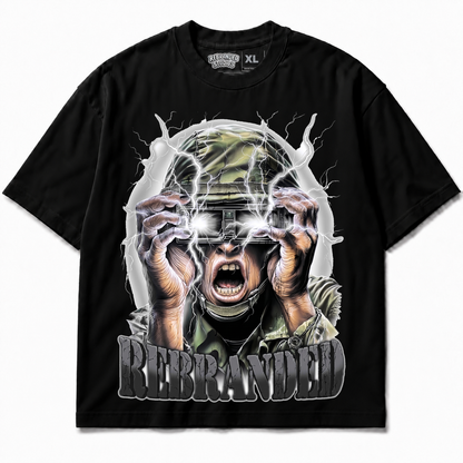 Rebranded Studios War Hero Air Jordan 8 Chrome Graphic T-Shirt